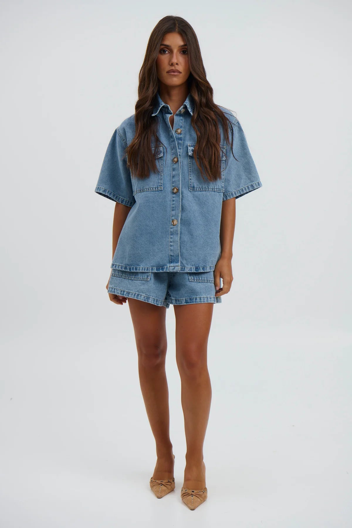 Gaby's Denim Set Light Blue