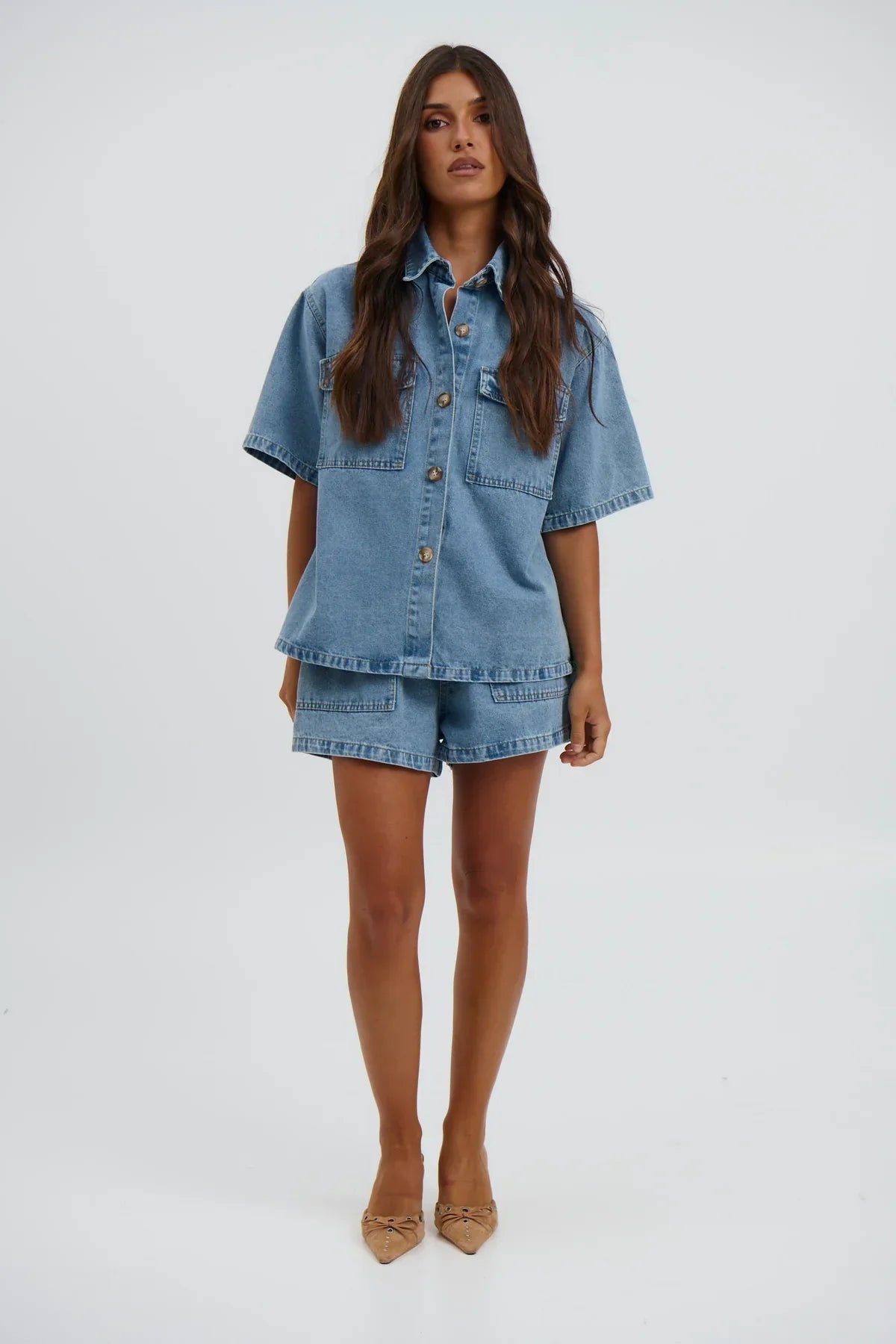 Gaby's Denim Set Light Blue