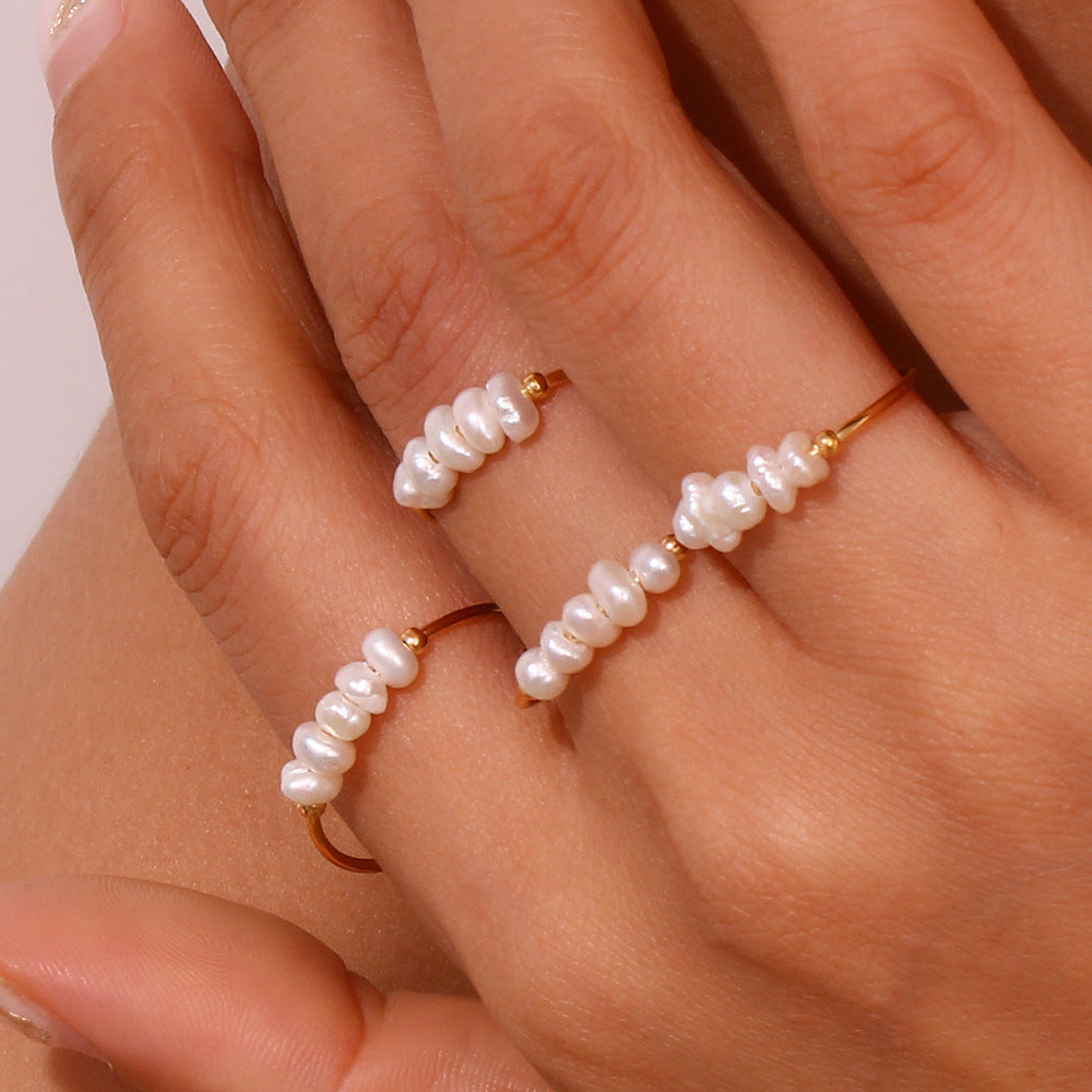 Lila Pearl Ring