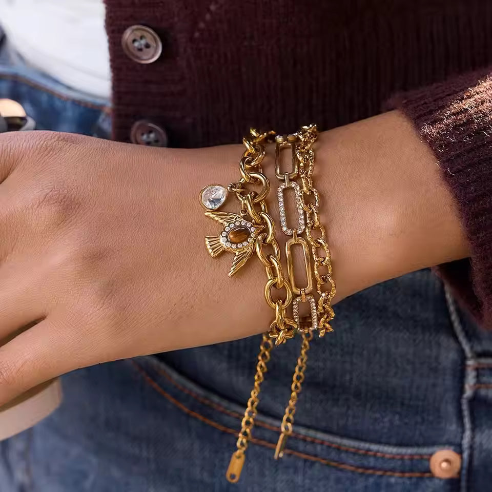 Odalys Chain Stack Bracelet Bundle