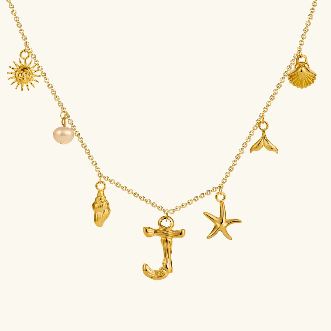 Cove Ocean Initial Necklace