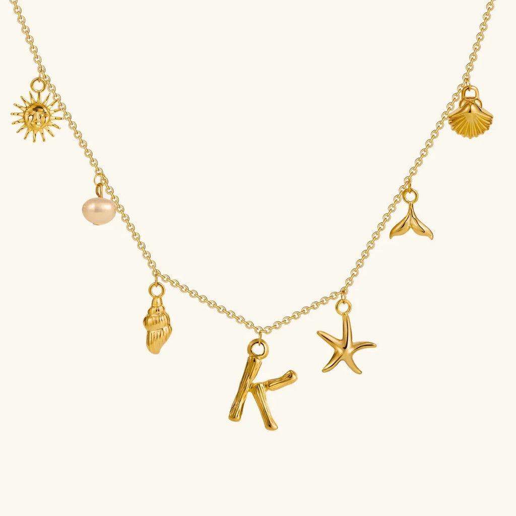 Cove Ocean Initial Necklace