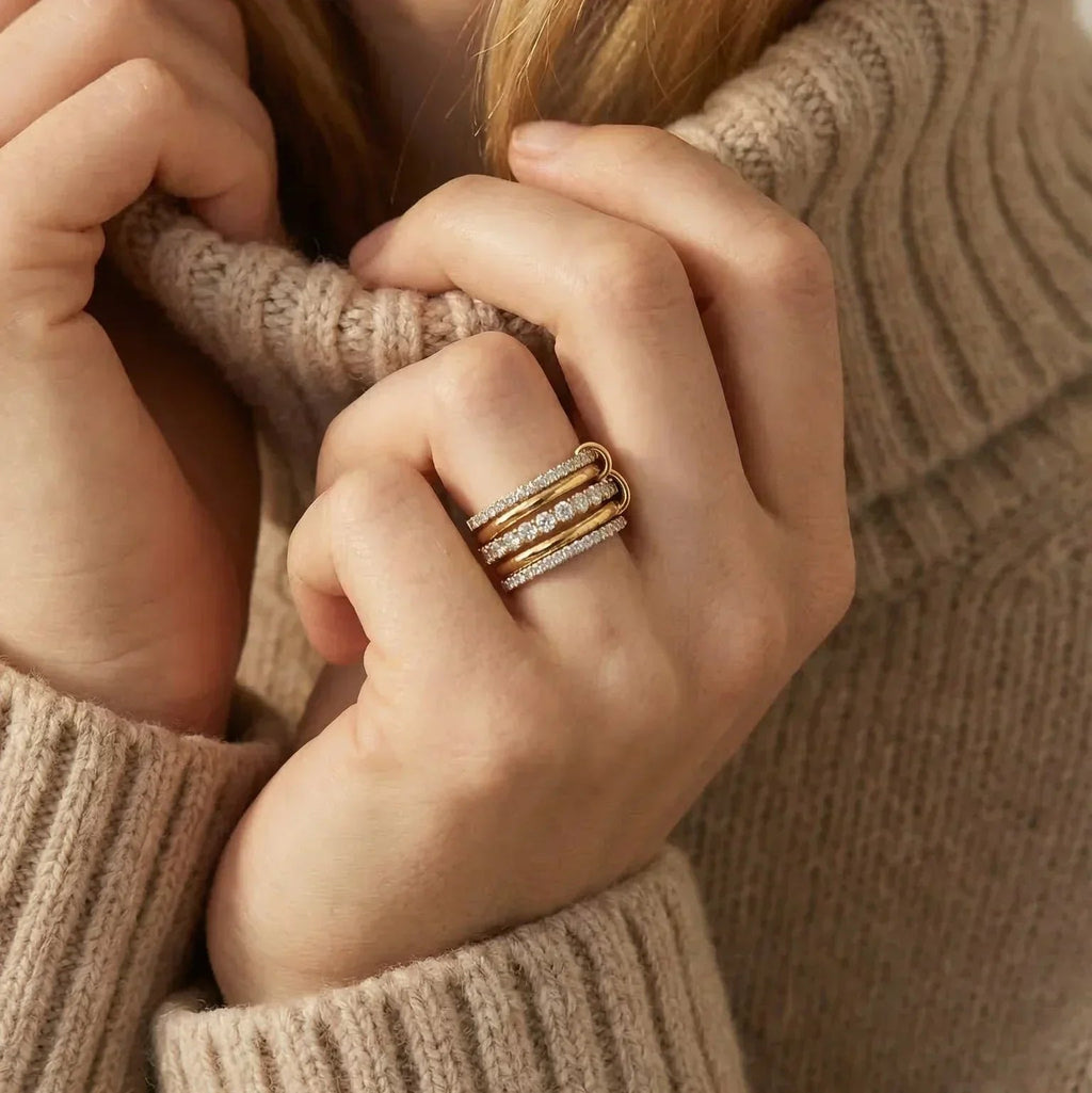 Sidonie Two Tone Stacked Ring