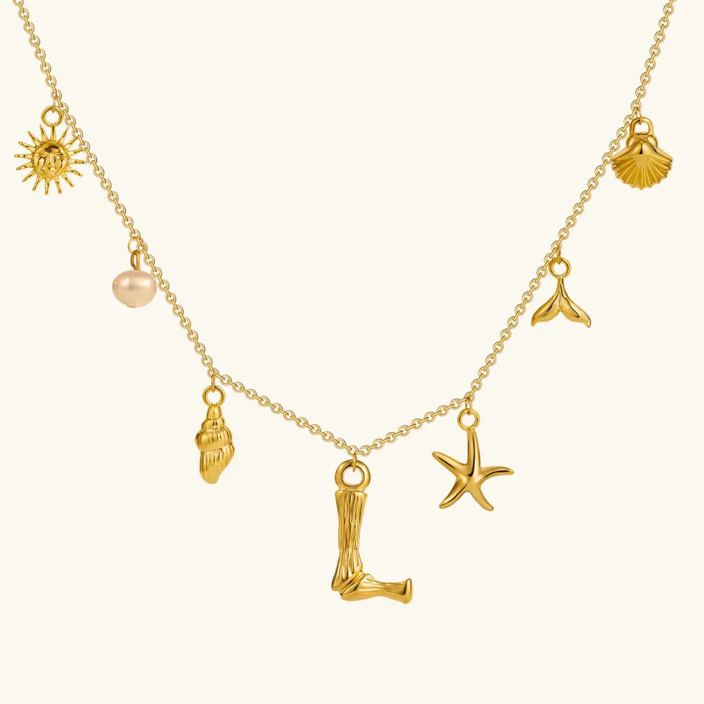 Cove Ocean Initial Necklace