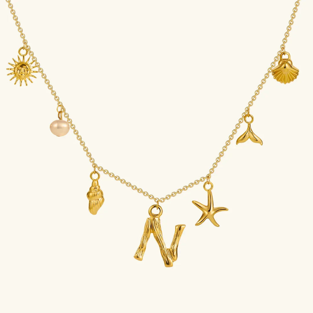 Cove Ocean Initial Necklace