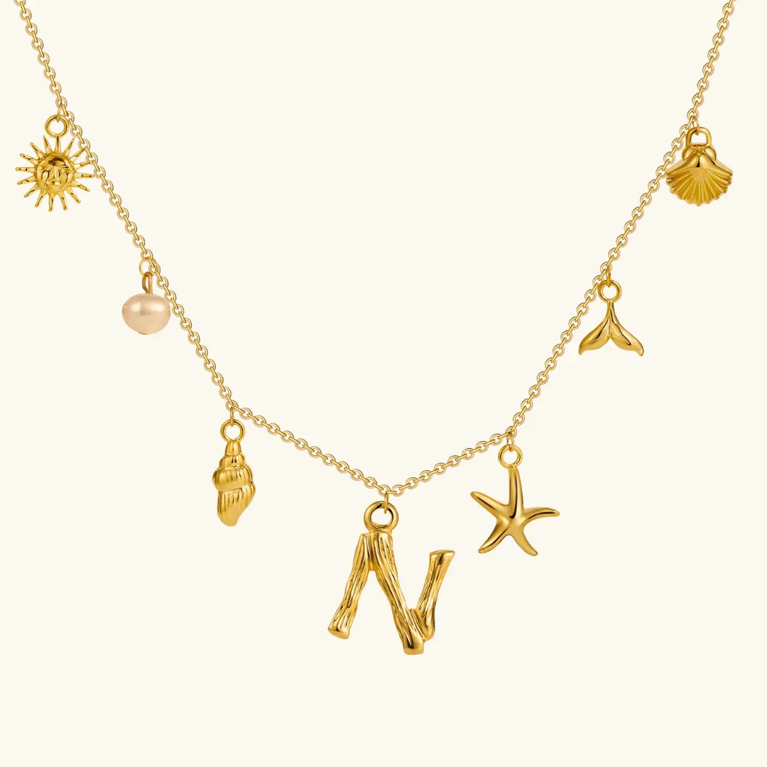 Cove Ocean Initial Necklace