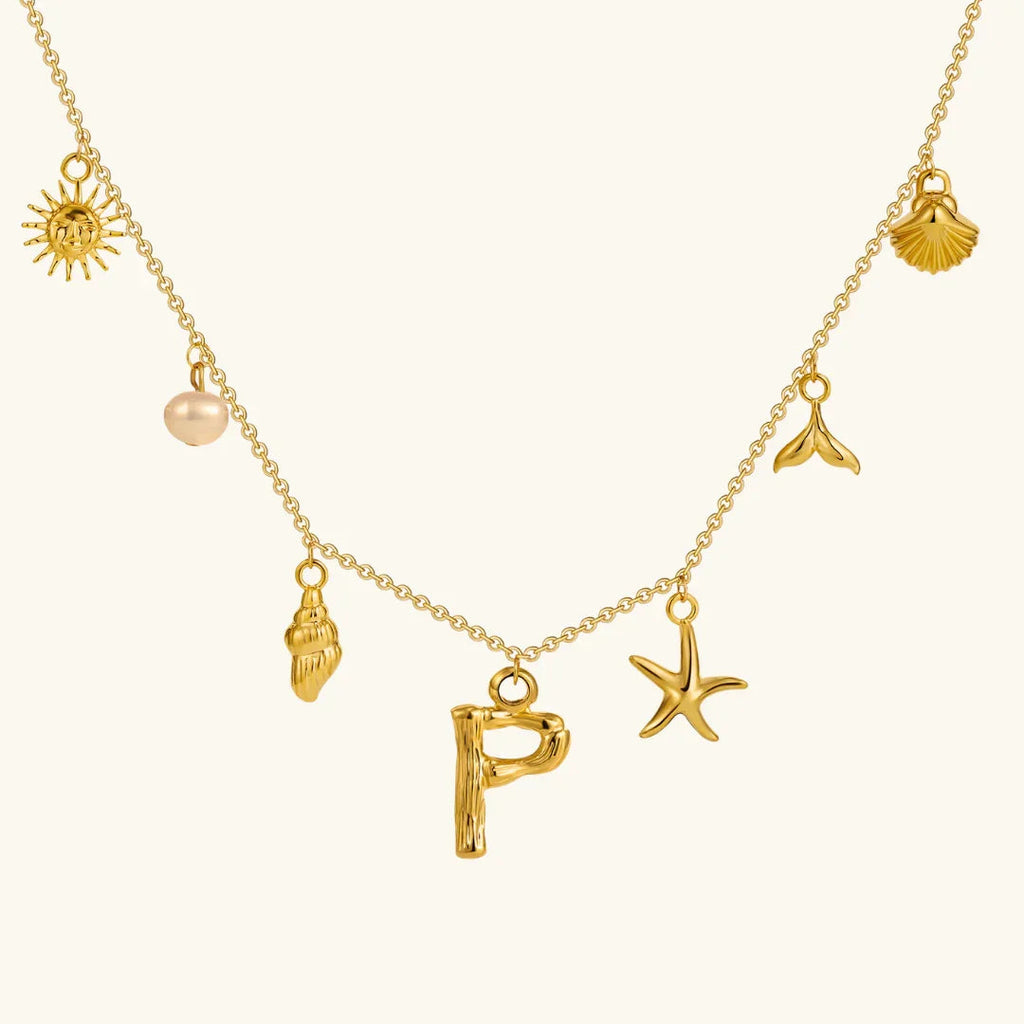 Cove Ocean Initial Necklace
