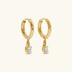Mara Hammered Diamond Hoops