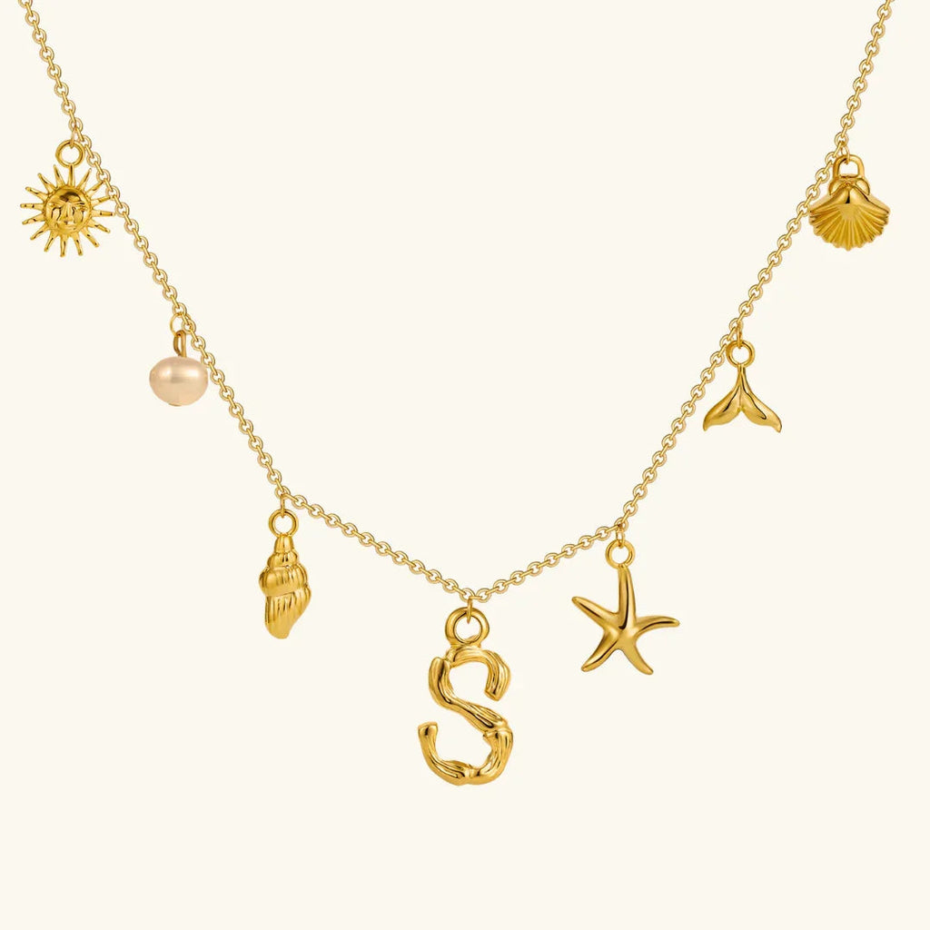 Cove Ocean Initial Necklace