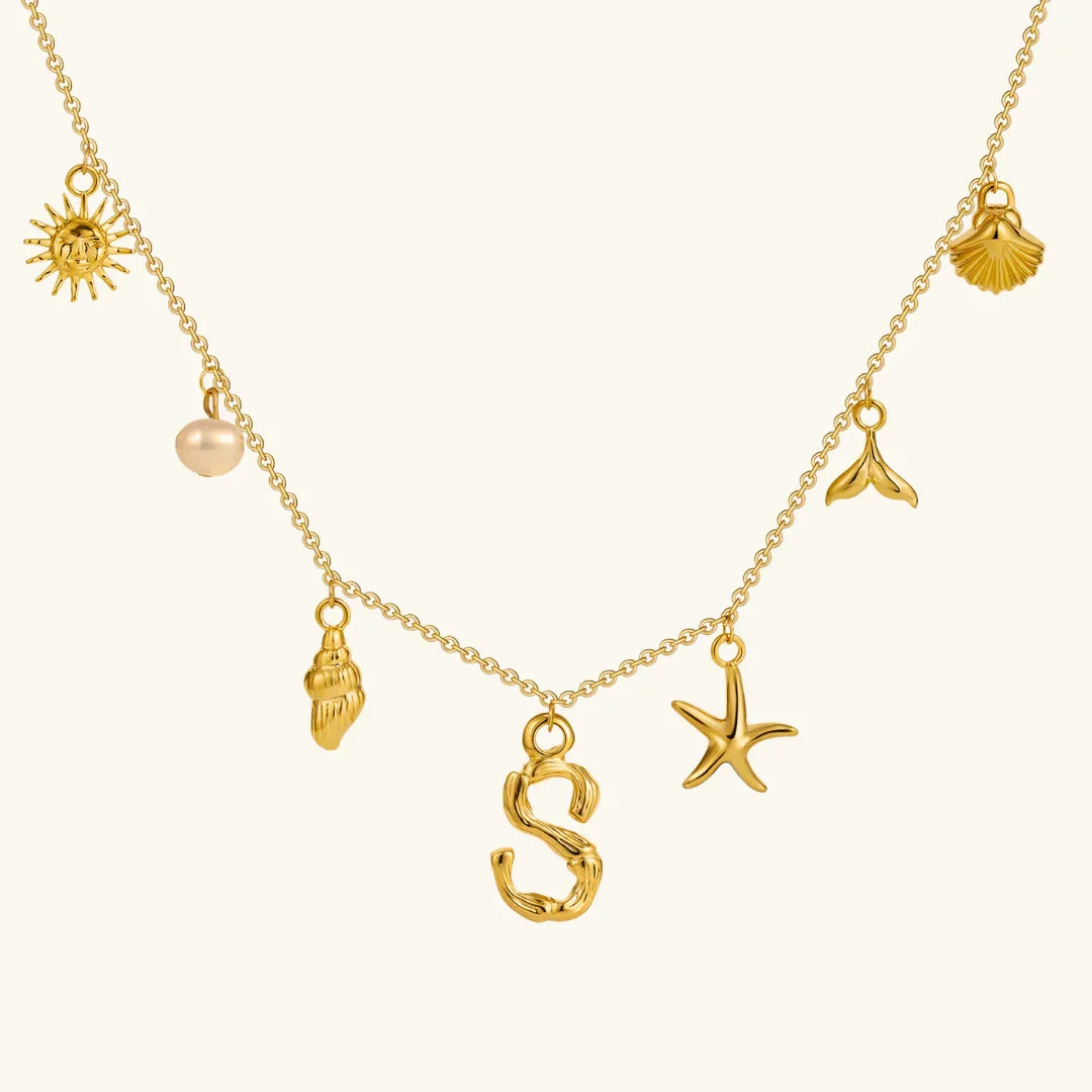 Cove Ocean Initial Necklace