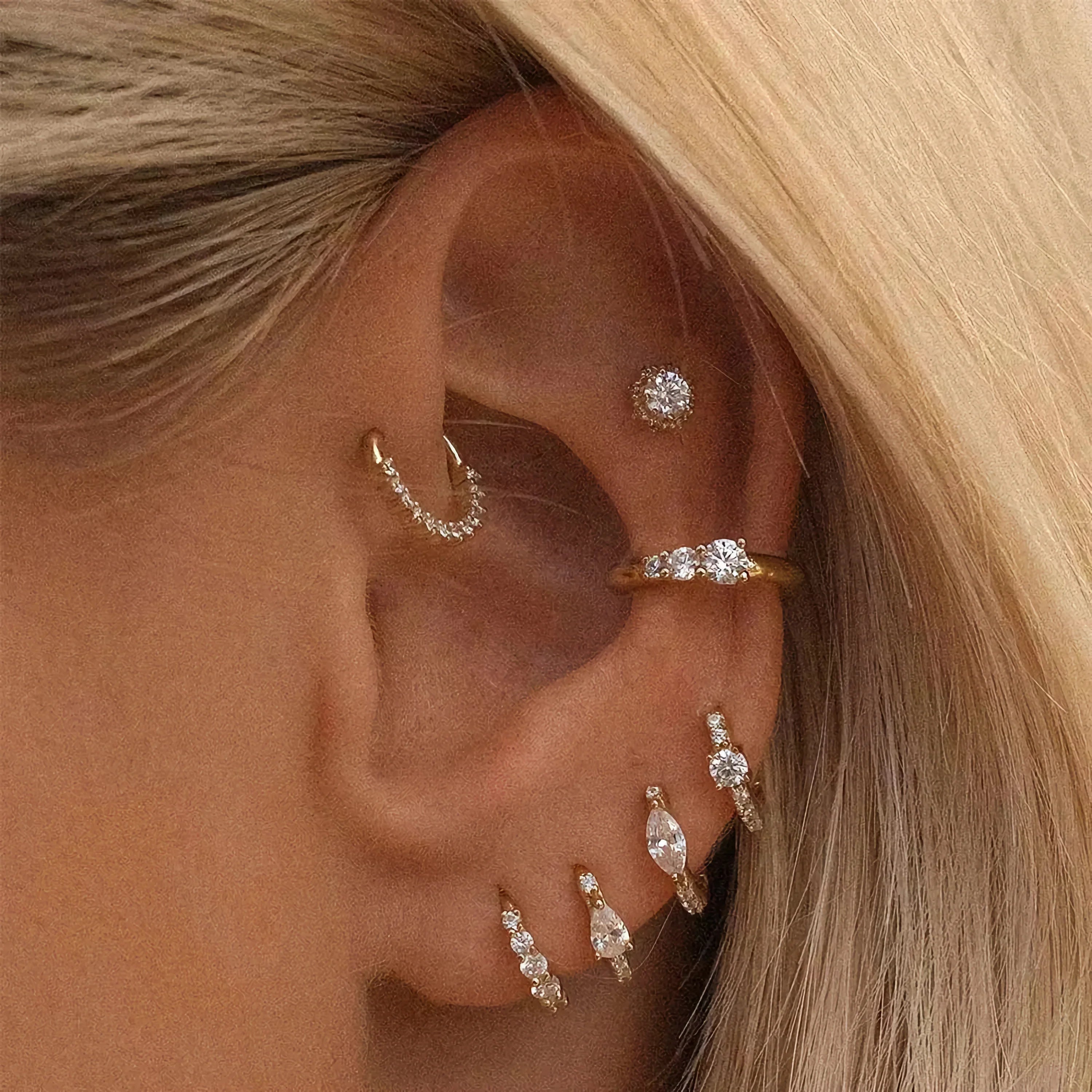 Nerezza Mini Diamond Hoops