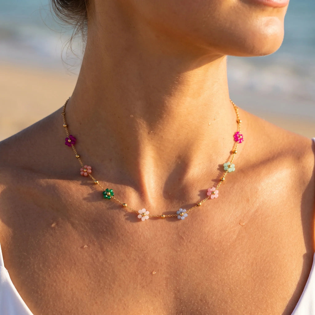 Hyacinth Floral Gold Necklace