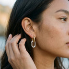 Alcyone Two Tone Double Hoops