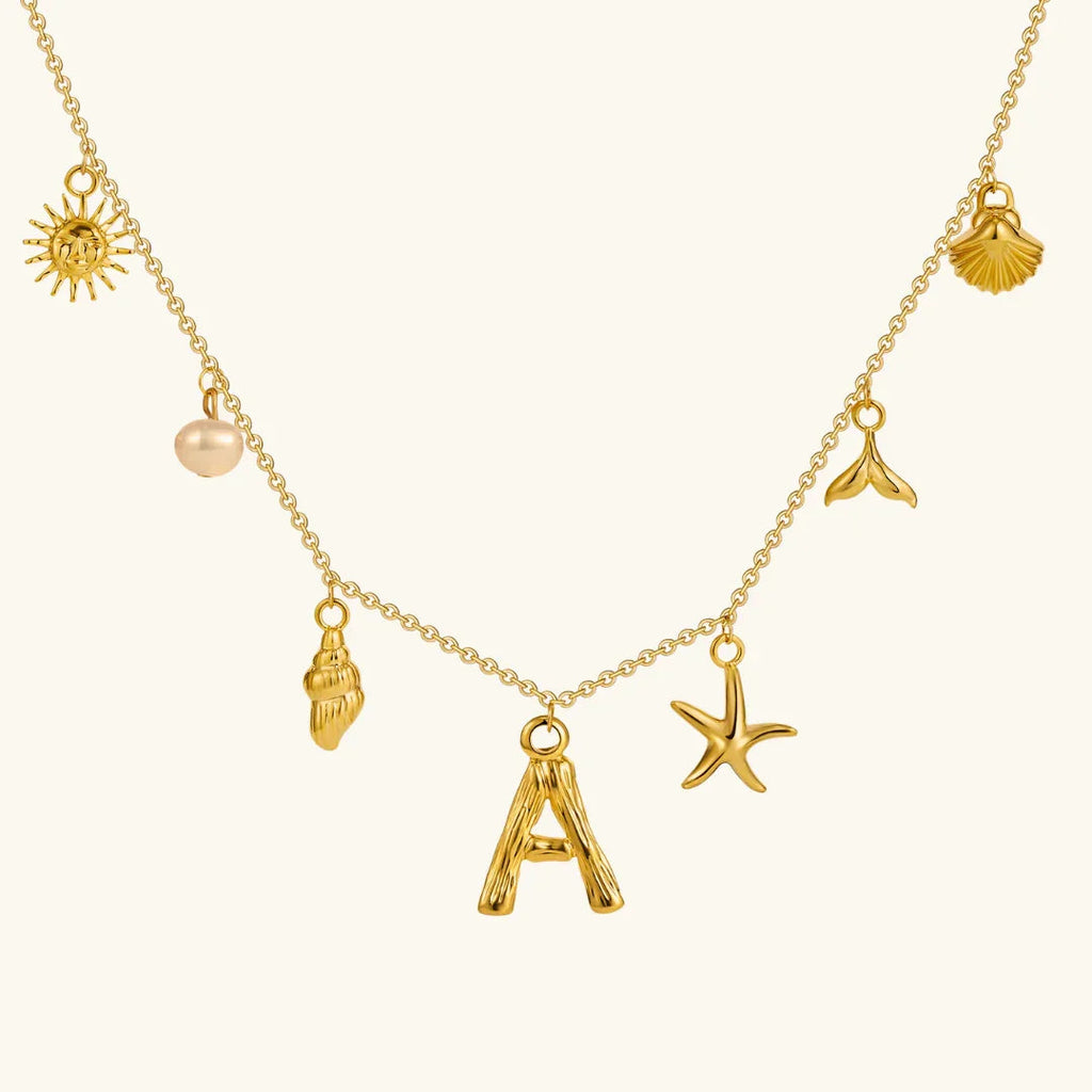 Cove Ocean Initial Necklace