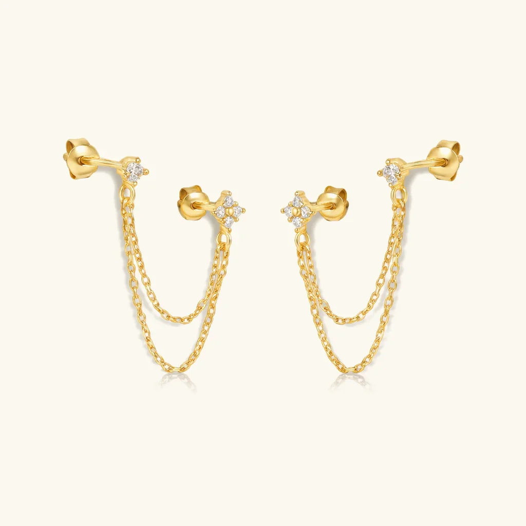 Elowyn Diamond Chain Studs