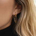 Selene Diamond Drop Hoops