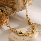 Rosalind Emerald Pearl Bracelet