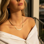Kerensa Gold Herringbone Necklace