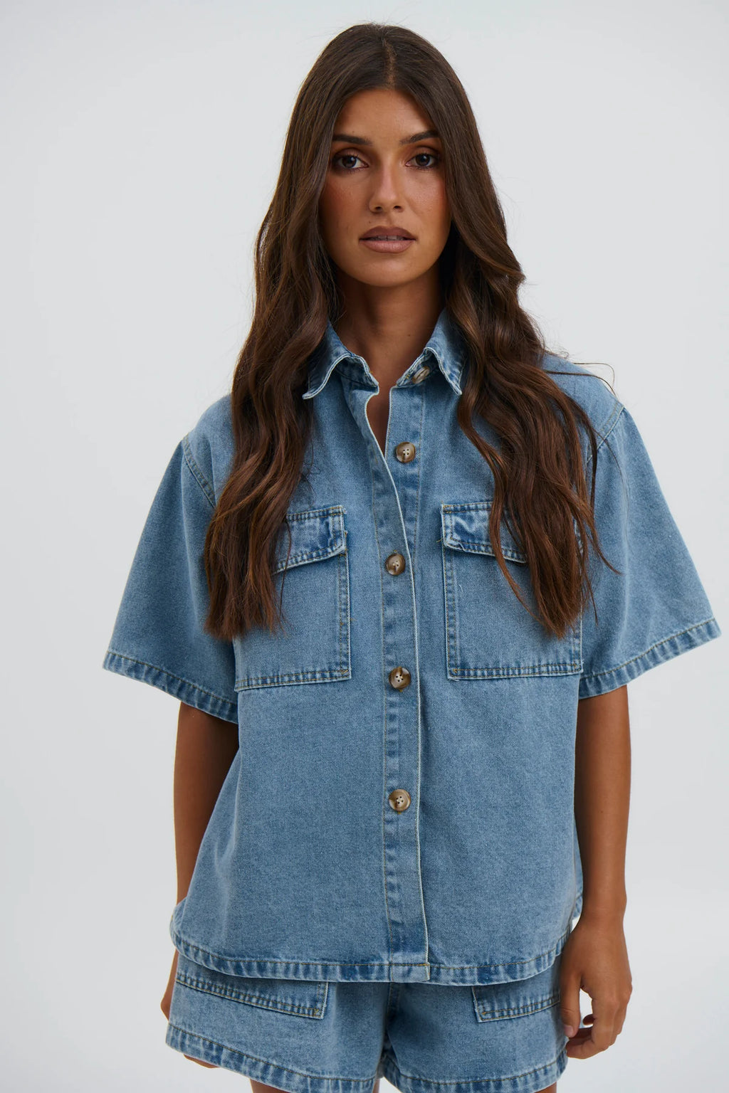 Gaby's Denim Set Light Blue