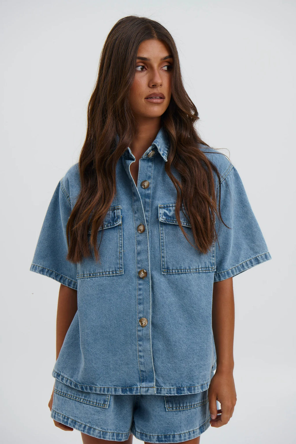 Gaby's Denim Set Light Blue