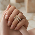 Rosetta Stacked Diamond Ring