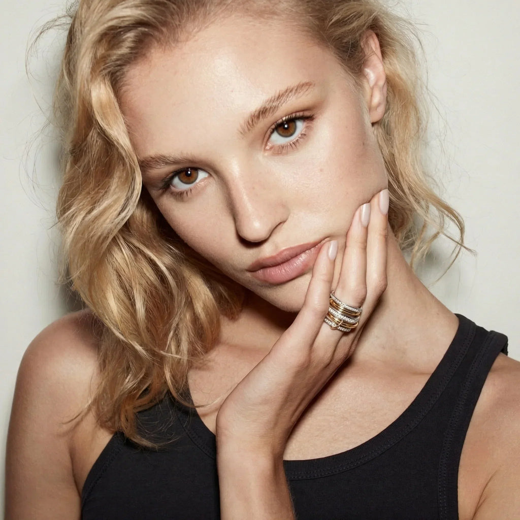 Marisa Two Tone Stacked Ring