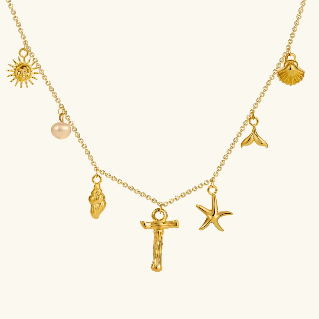 Cove Ocean Initial Necklace