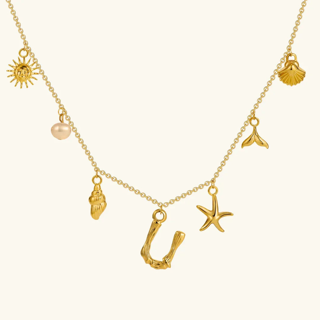 Cove Ocean Initial Necklace