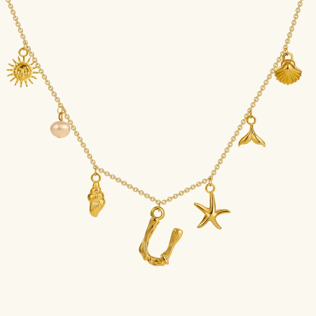 Cove Ocean Initial Necklace