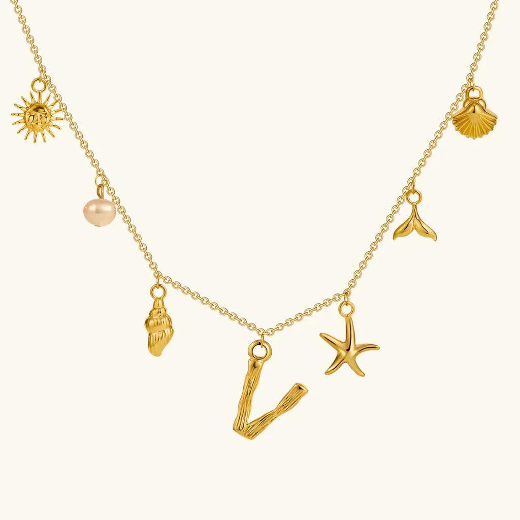 Cove Ocean Initial Necklace