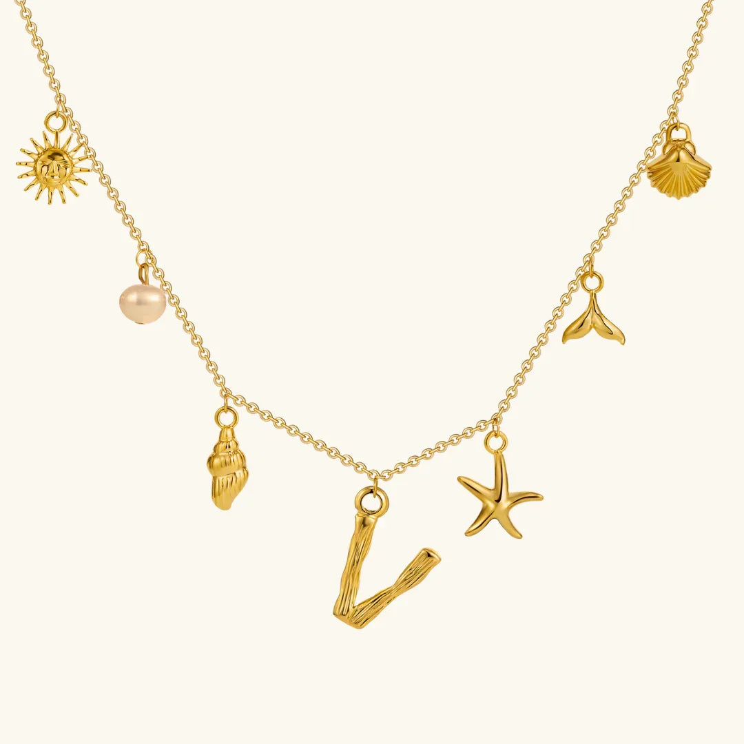 Cove Ocean Initial Necklace