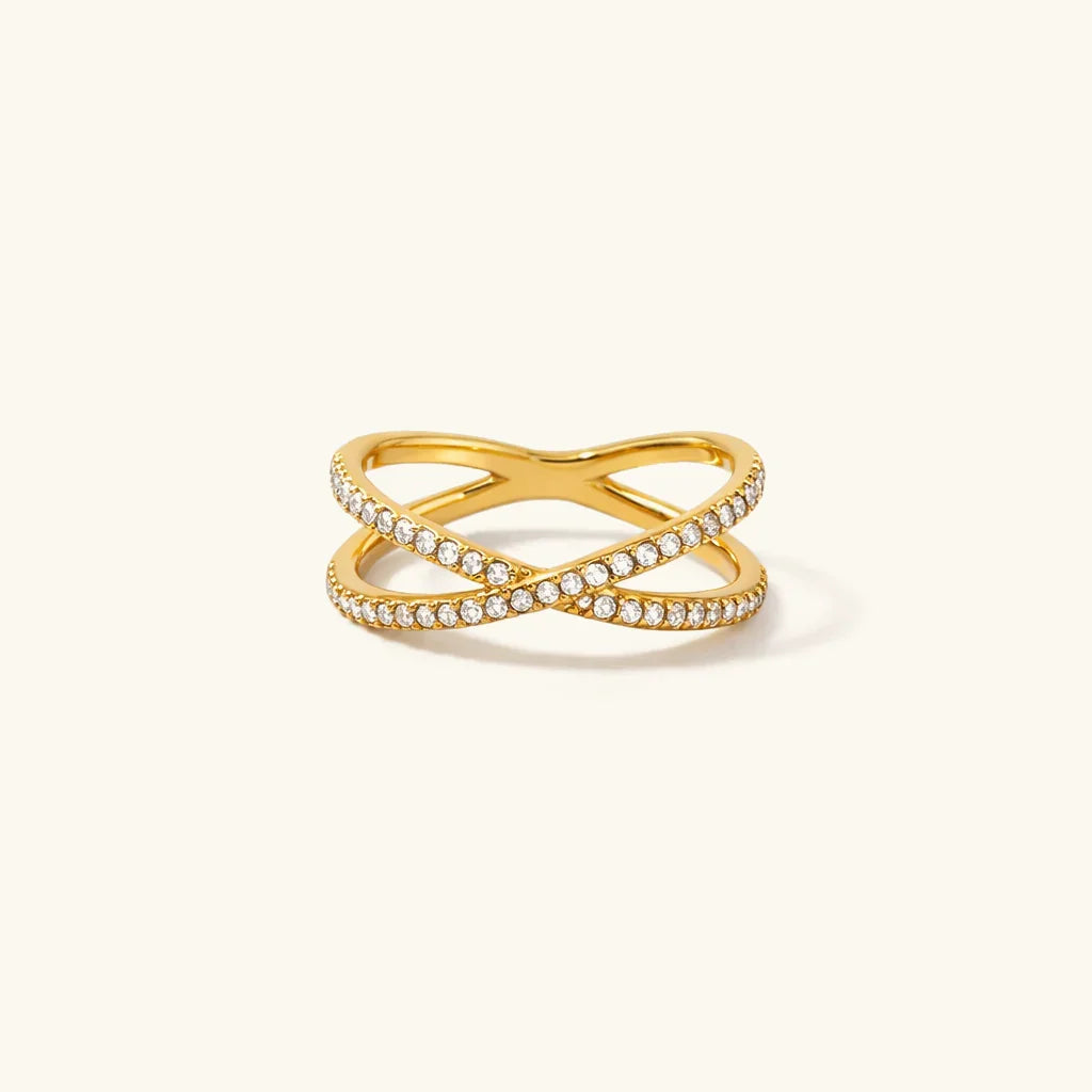 Thea Diamond Cross Ring