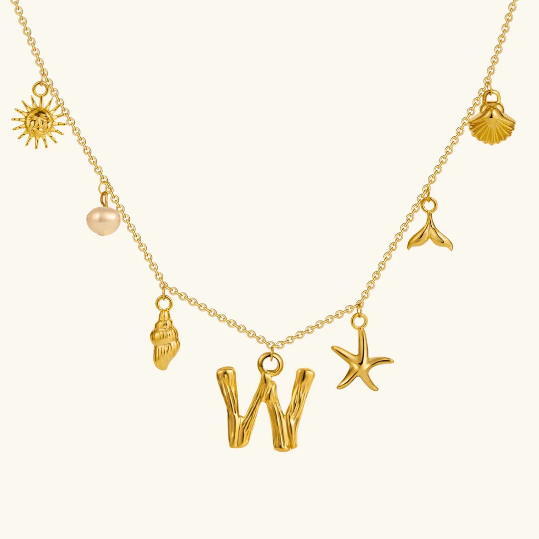 Cove Ocean Initial Necklace