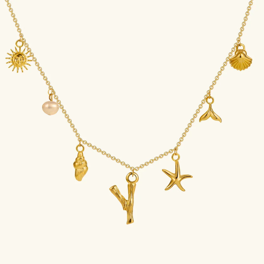 Cove Ocean Initial Necklace