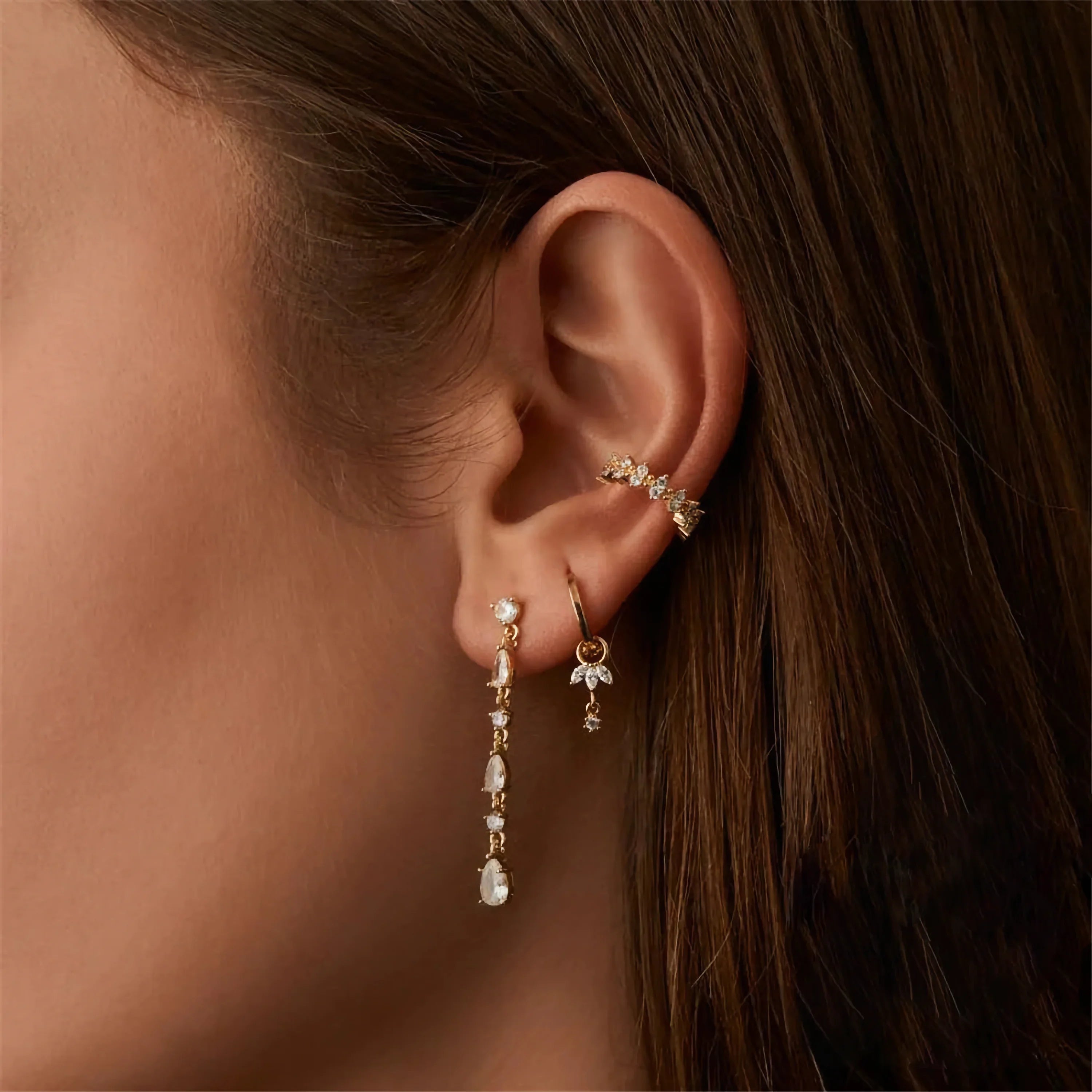 Elise Removable Charm Hoops