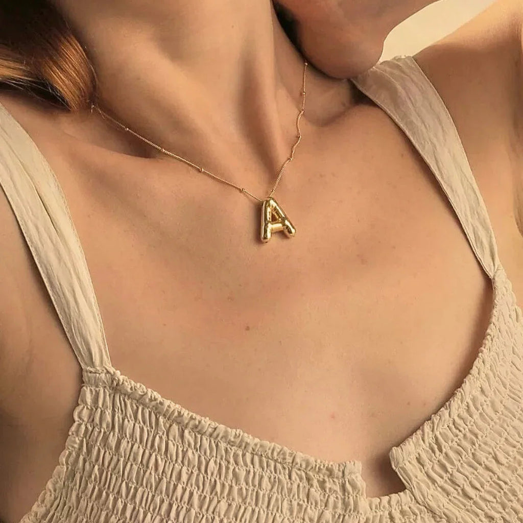 Juliet Bubble Initial Necklace