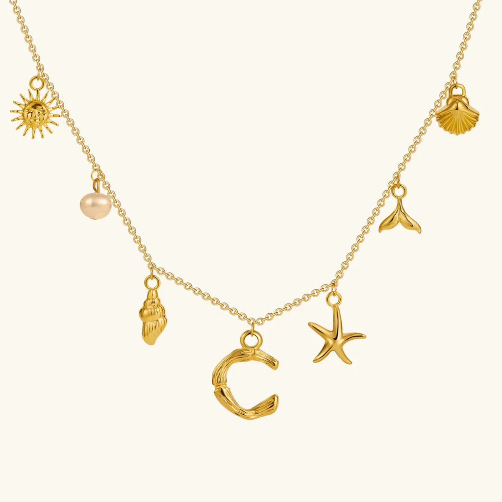 Cove Ocean Initial Necklace