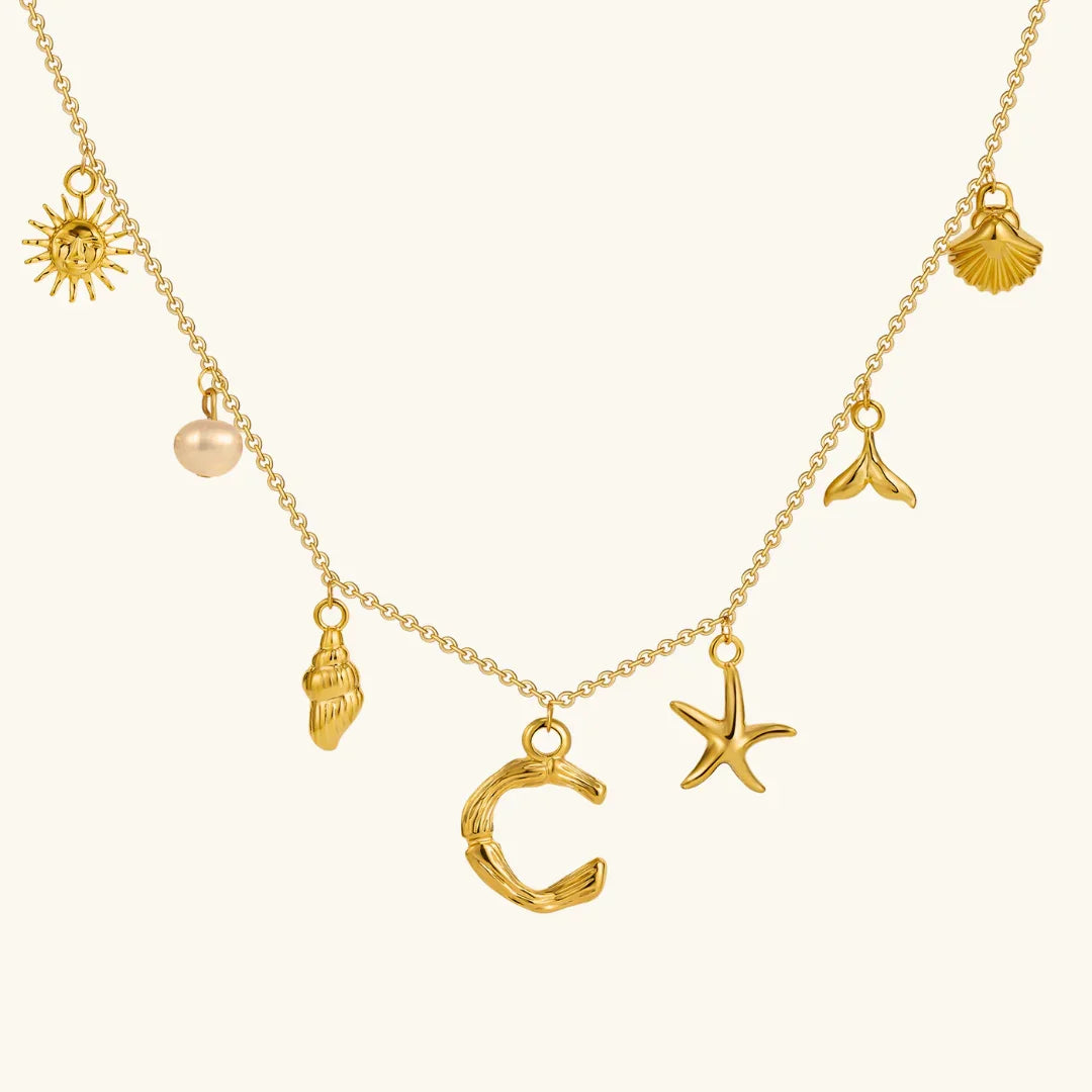 Cove Ocean Initial Necklace