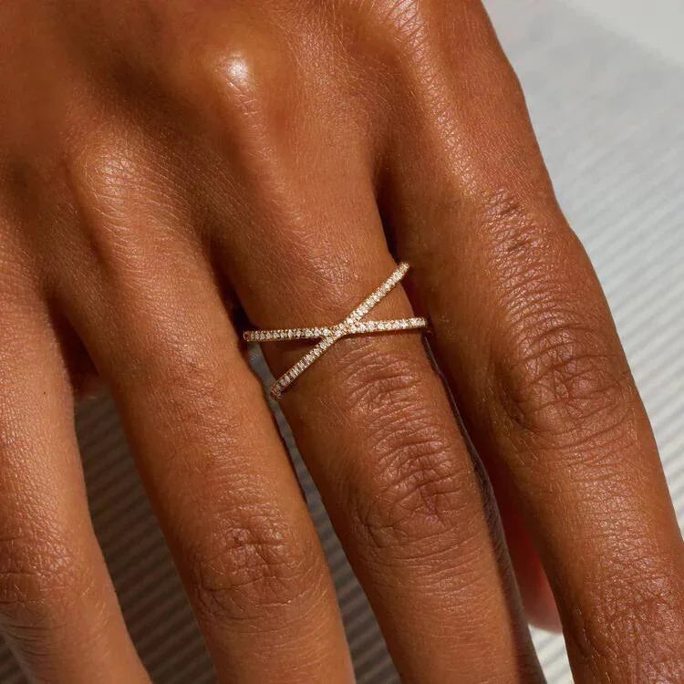 Thea Diamond Cross Ring