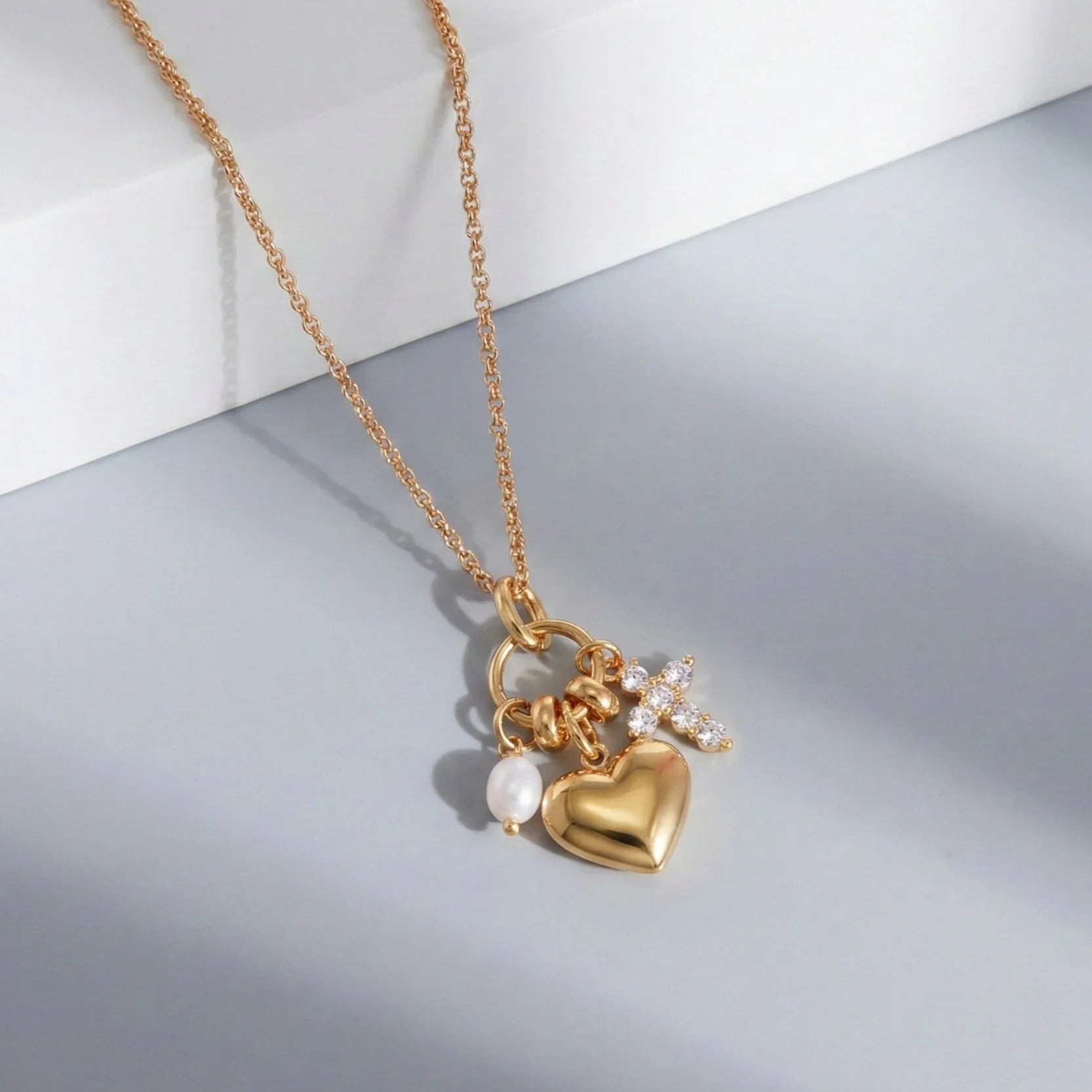 Fleur Diamond Heart Necklace