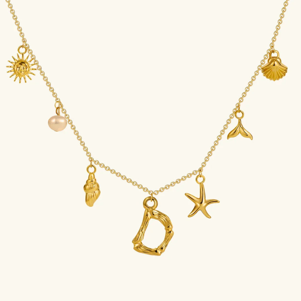 Cove Ocean Initial Necklace