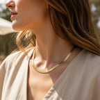 Kerensa Gold Herringbone Necklace