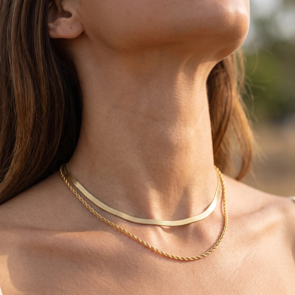 Thomasin Layered Gold Chain Necklace