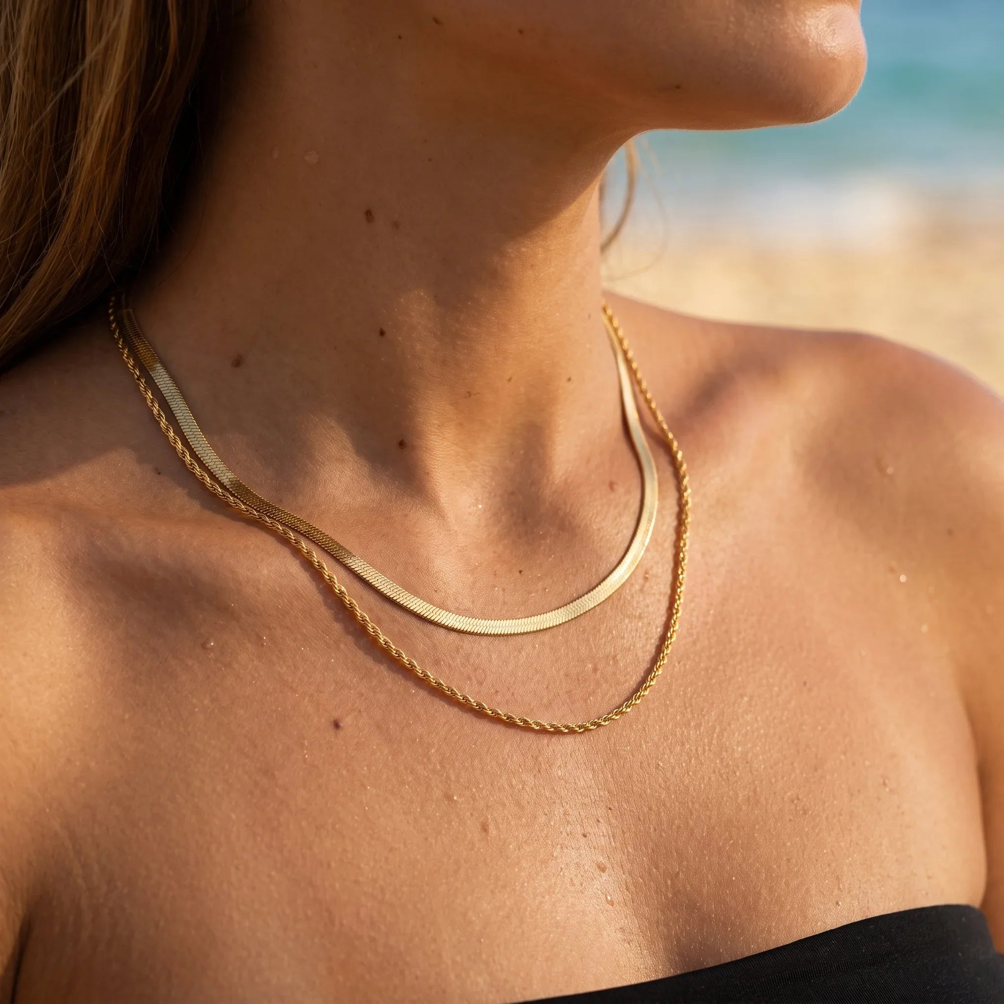 Thomasin Layered Gold Chain Necklace