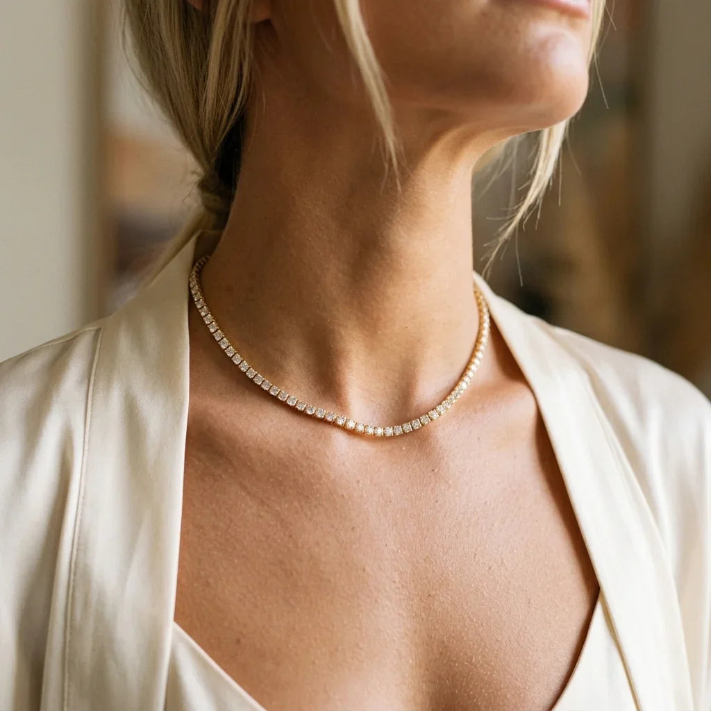 Nerissa Diamond Tennis Necklace