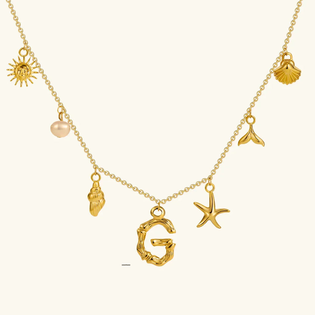 Cove Ocean Initial Necklace
