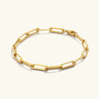 Quenby Gold Paperclip Bracelet