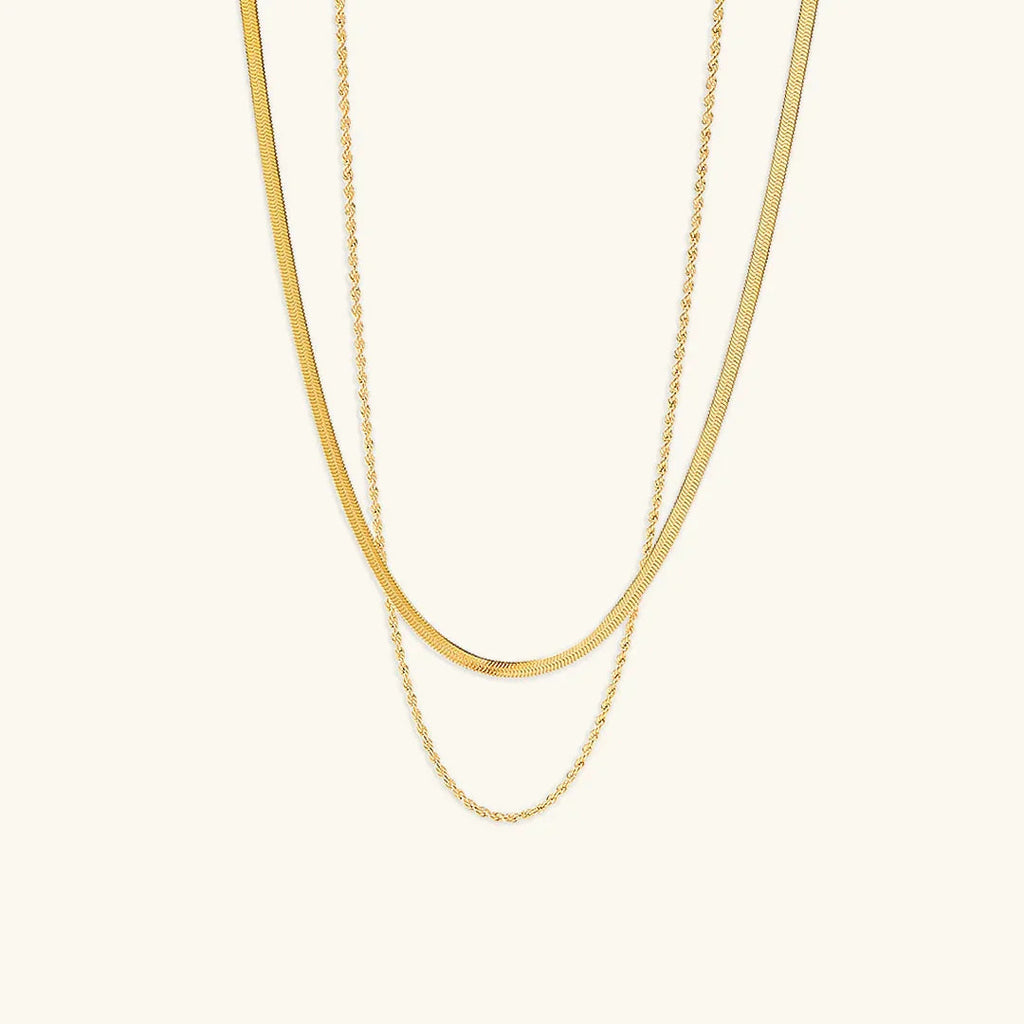 Thomasin Layered Gold Chain Necklace