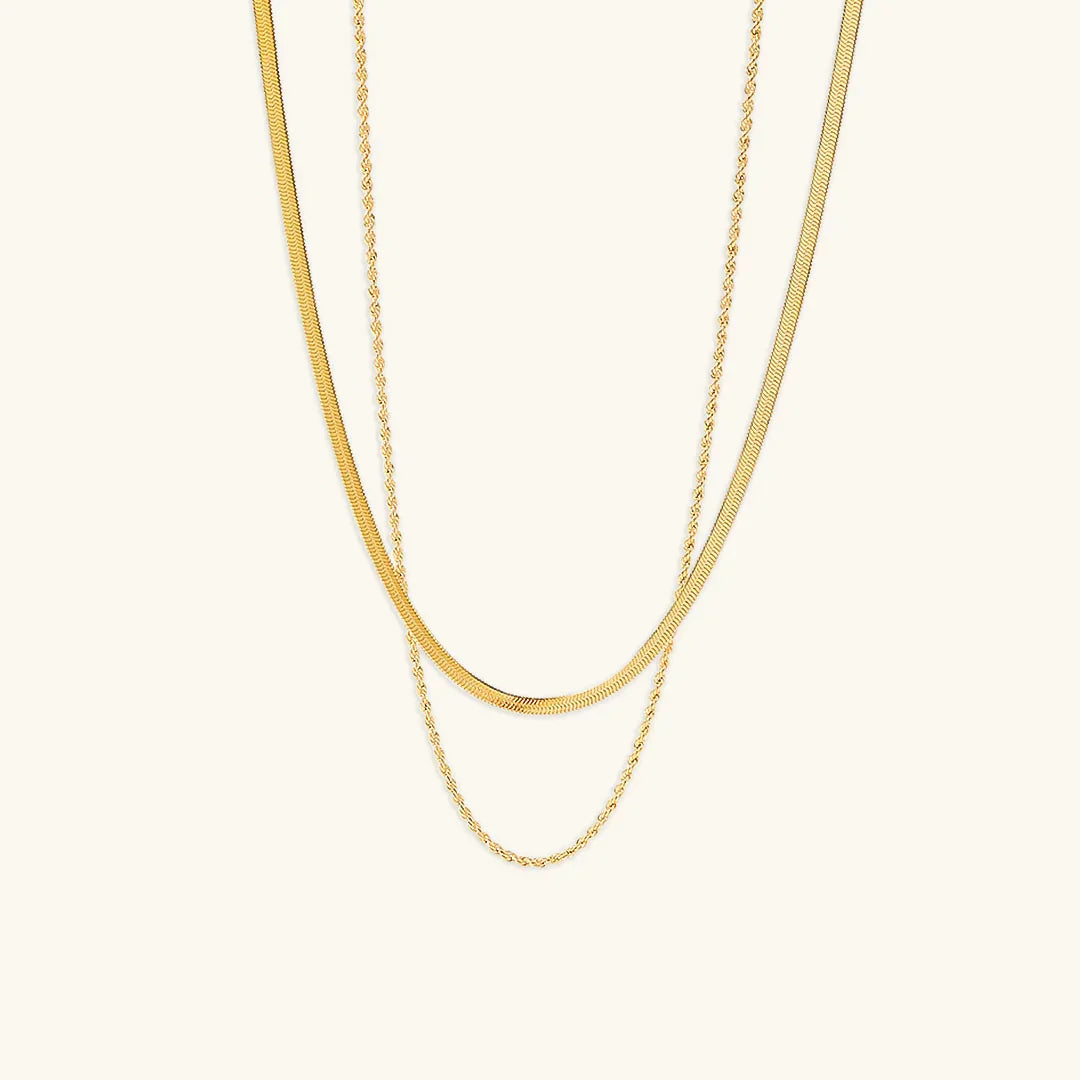 Thomasin Layered Gold Chain Necklace