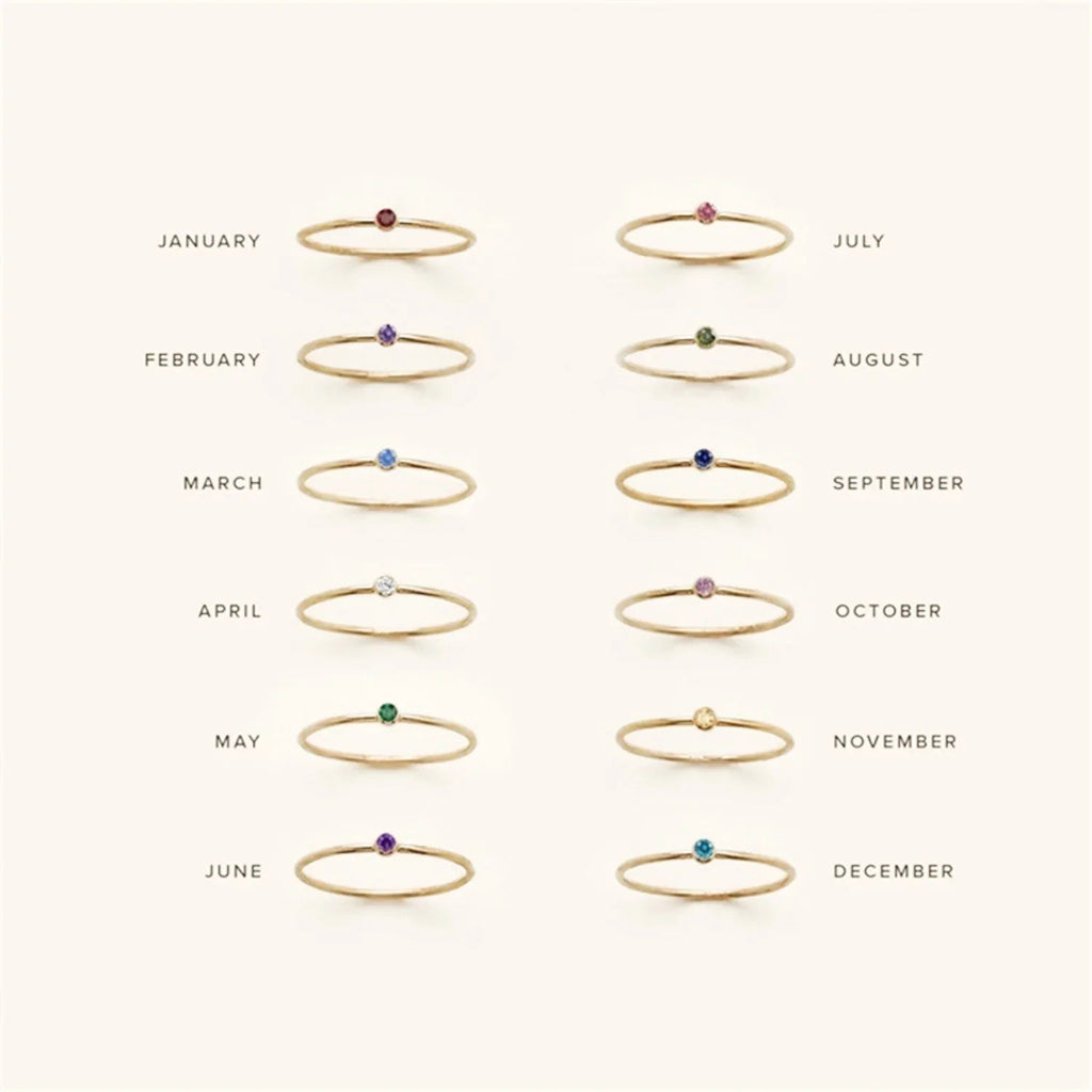 Hepzibah Birthstone Stacker Ring